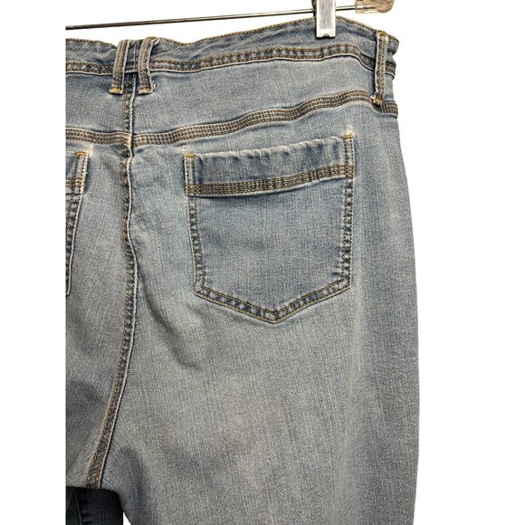 Gloria Vanderbilt capris 16 stretch blue denim comfortable summer flaw - Picture 8 of 15